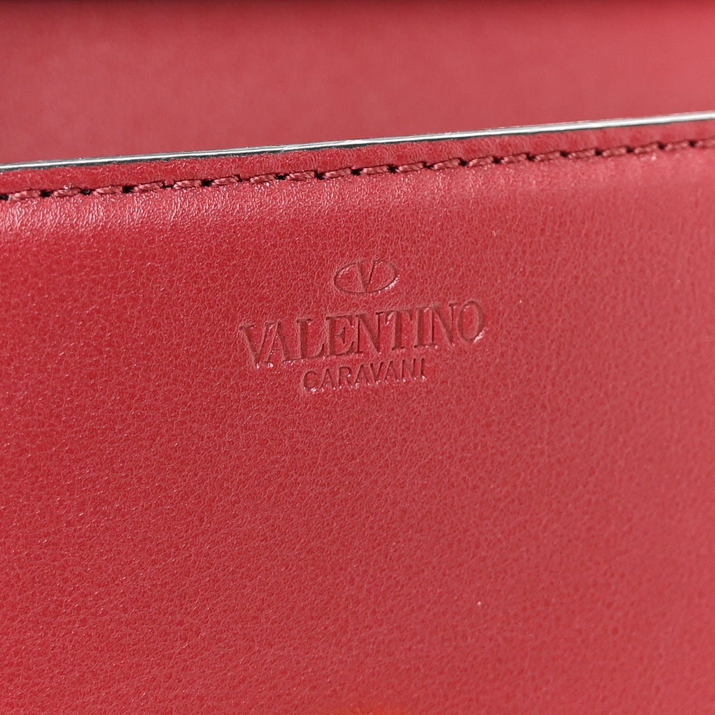 Smooth Calfskin Vlogo Mini Loco Crossbody Bag Dark Red