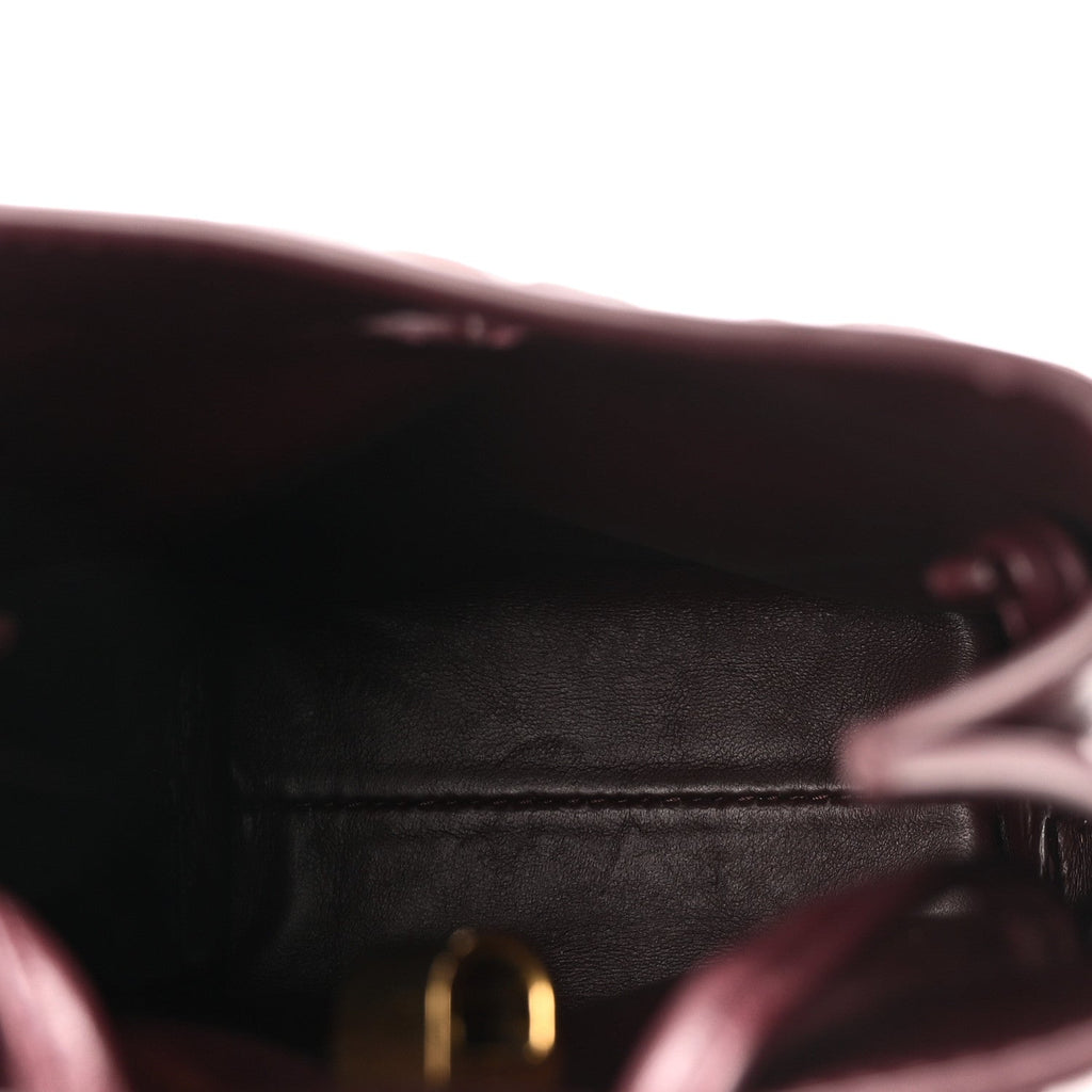 Nappa Intrecciato Andiamo Phone Pouch Deep Mahogany