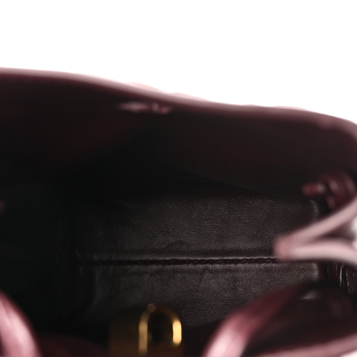 Nappa Intrecciato Andiamo Phone Pouch Deep Mahogany