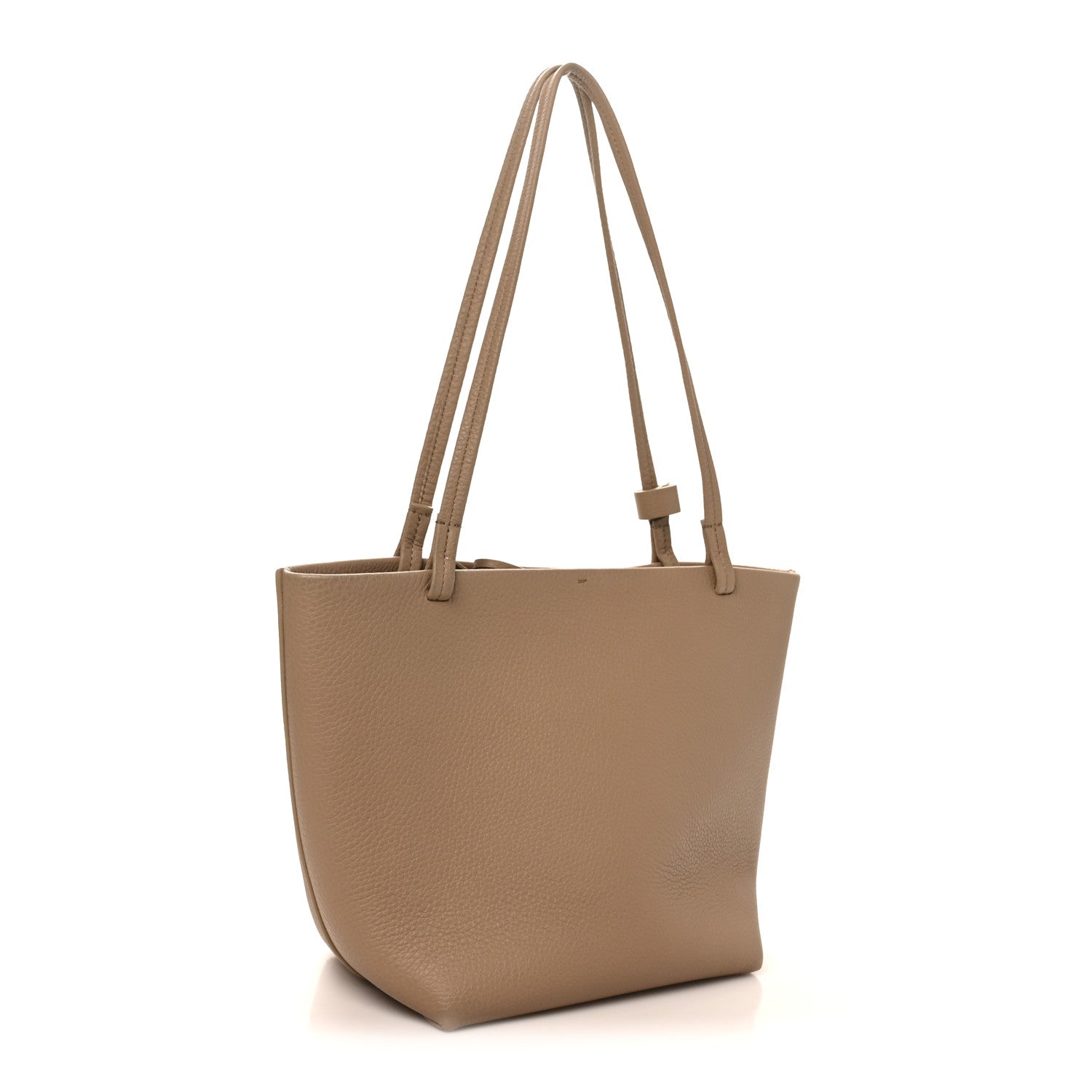 Matte Grained Calfskin Small Park Tote Taupe