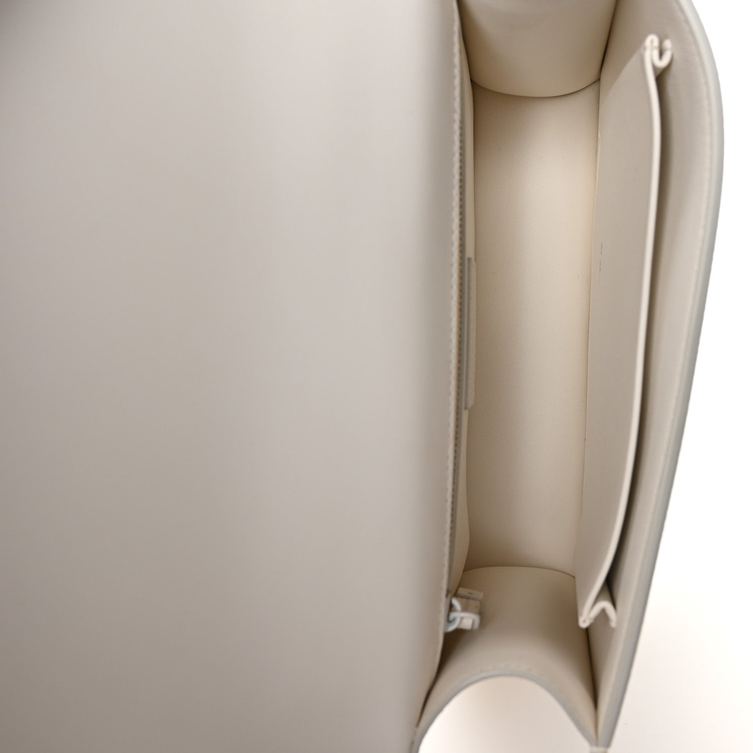 Ultra Matte Grained Calfskin 30 Montaigne Flap Bag White