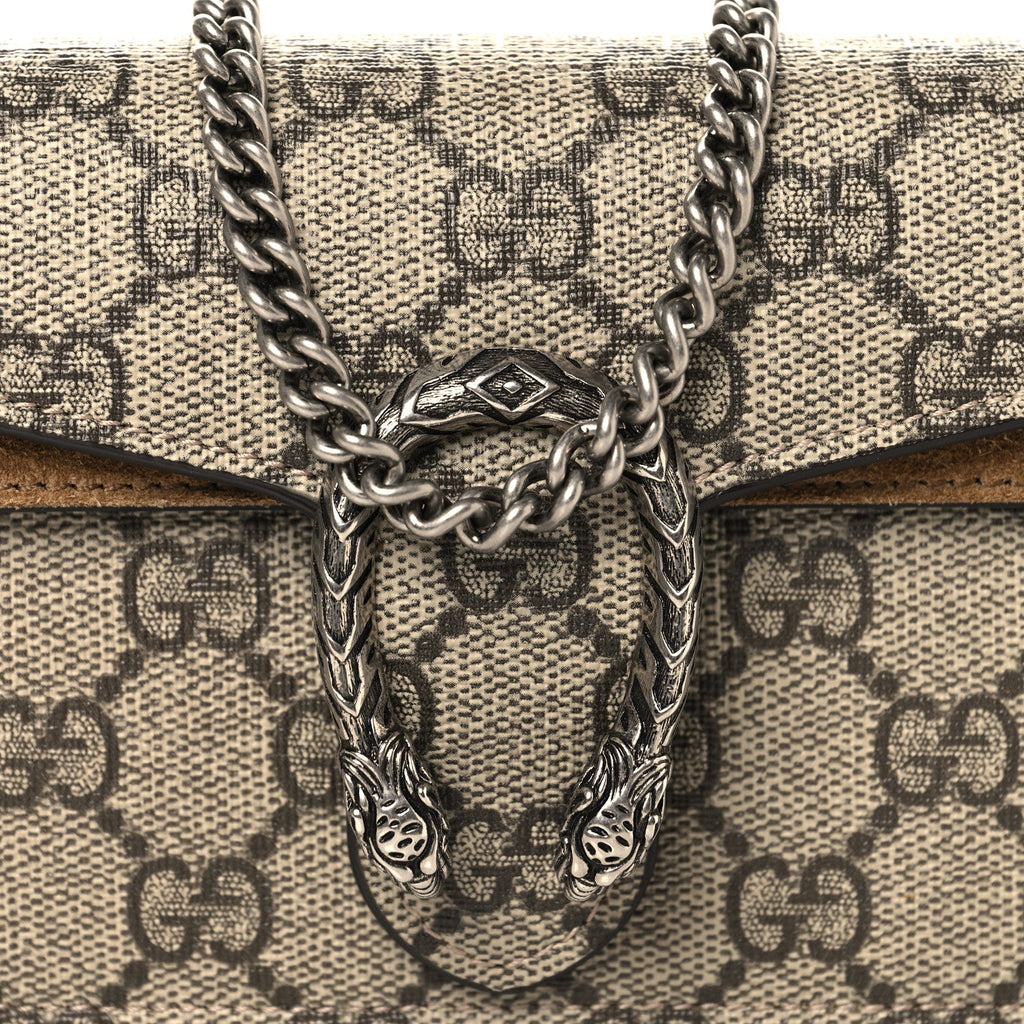 GG Supreme Monogram Super Mini Dionysus Shoulder Bag Taupe