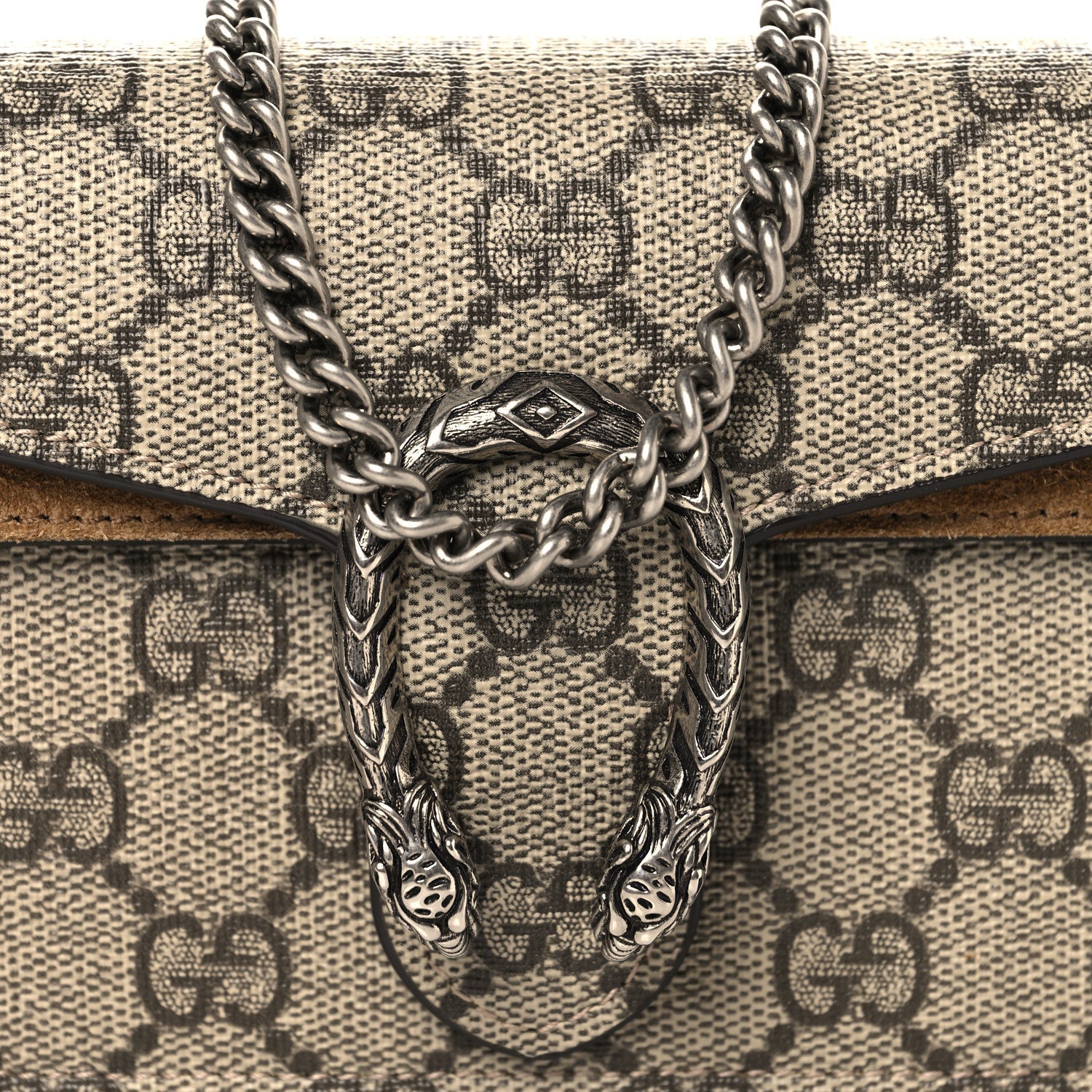 GG Supreme Monogram Super Mini Dionysus Shoulder Bag Taupe