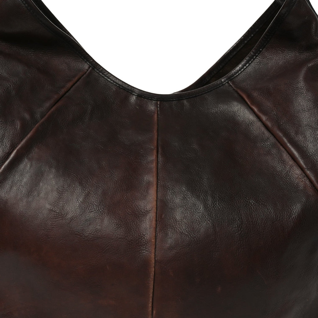 Buffalo Leather Horn Medium Mombasa Bag Brown