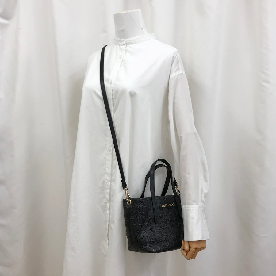 JIMMY CHOO Mini Sara Star Emboss Tote bag