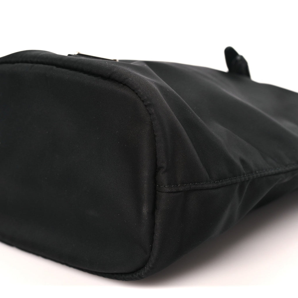 Re-Nylon Vela Drawstring Wristlet Pouch Black