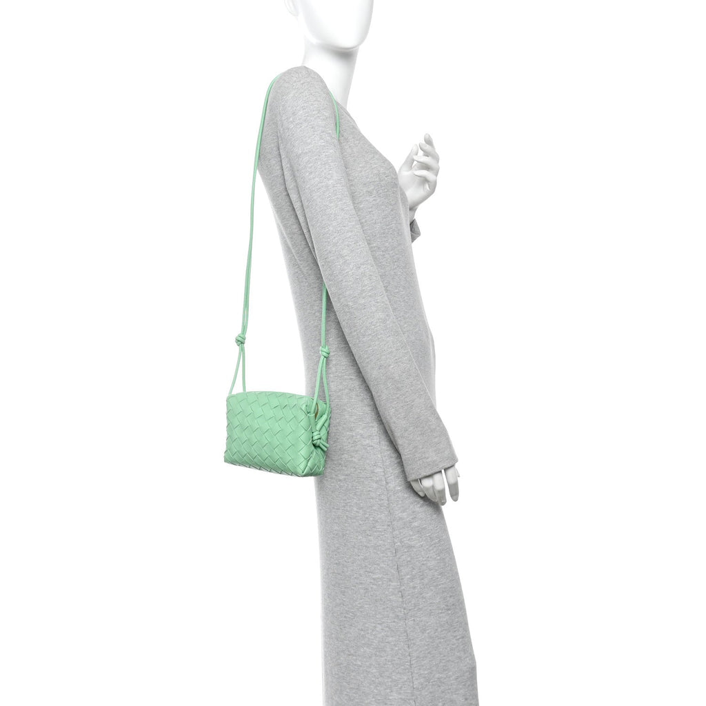 Nappa Intrecciato Mini Loop Camera Bag Siren