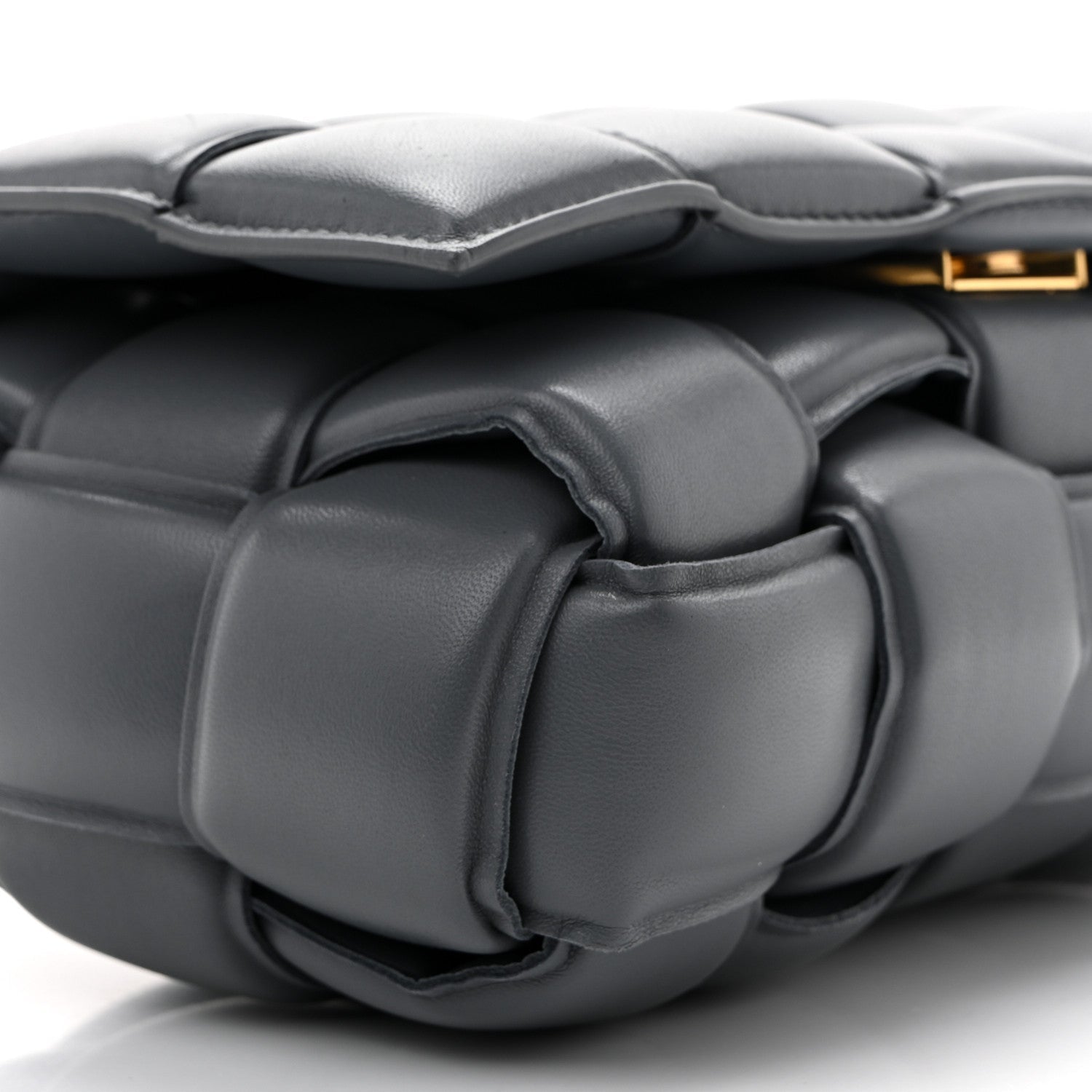 Nappa Maxi Intreccio Padded Cassette Crossbody Bag Thunder