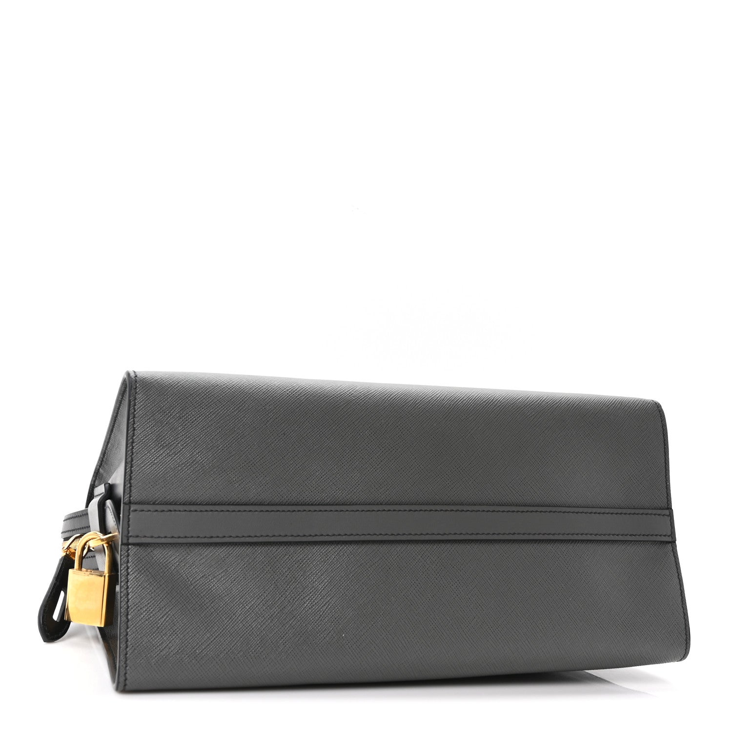 Saffiano City Calfskin Medium Esplanade Tote Mercurio Black