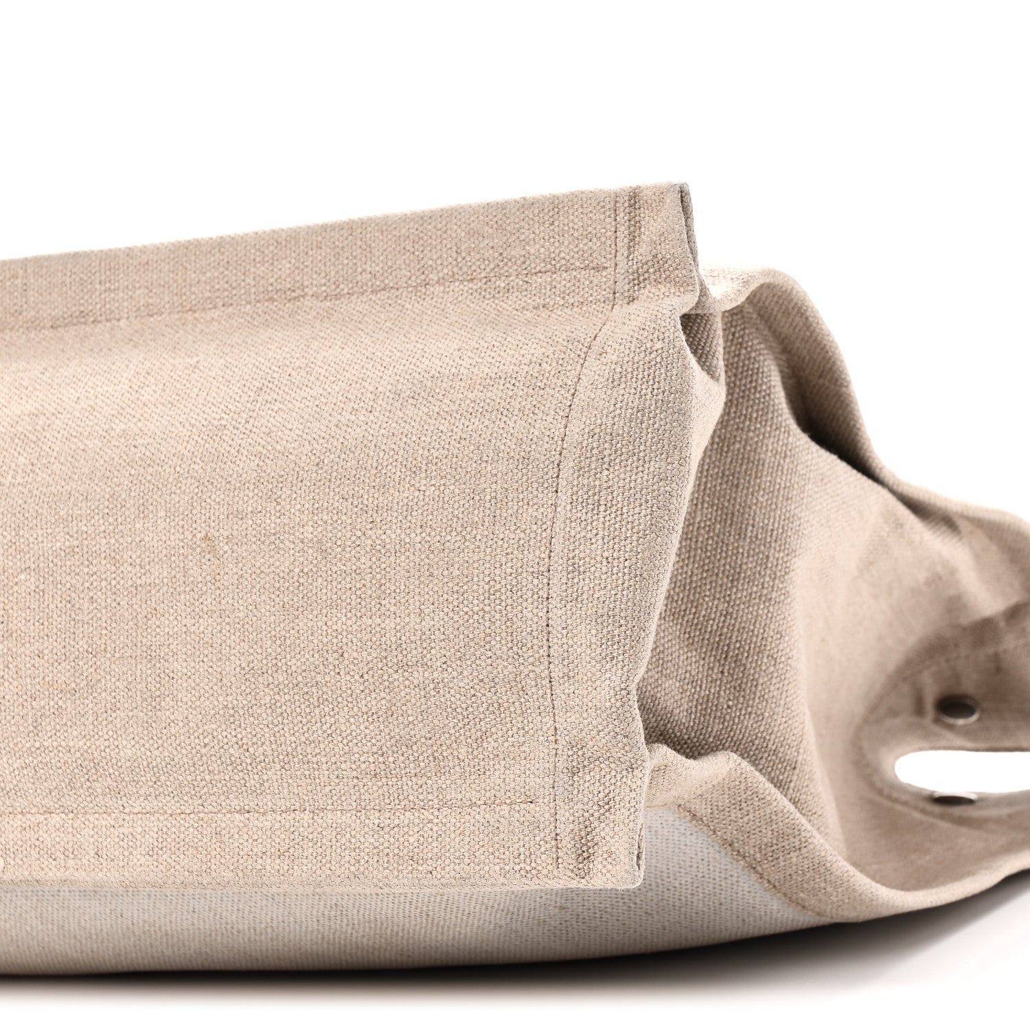 Linen Calfskin Rive Gauche Tote Greggio Natural