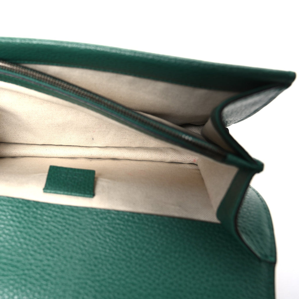 Pebbled Calfskin Small Dionysus Shoulder Bag Emerald