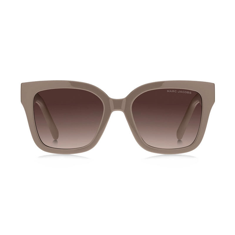 Marc Jacobs Sunglasses Square Full Rim, Beige Frame and Brown Gradient Lens MARC658/S010AHA