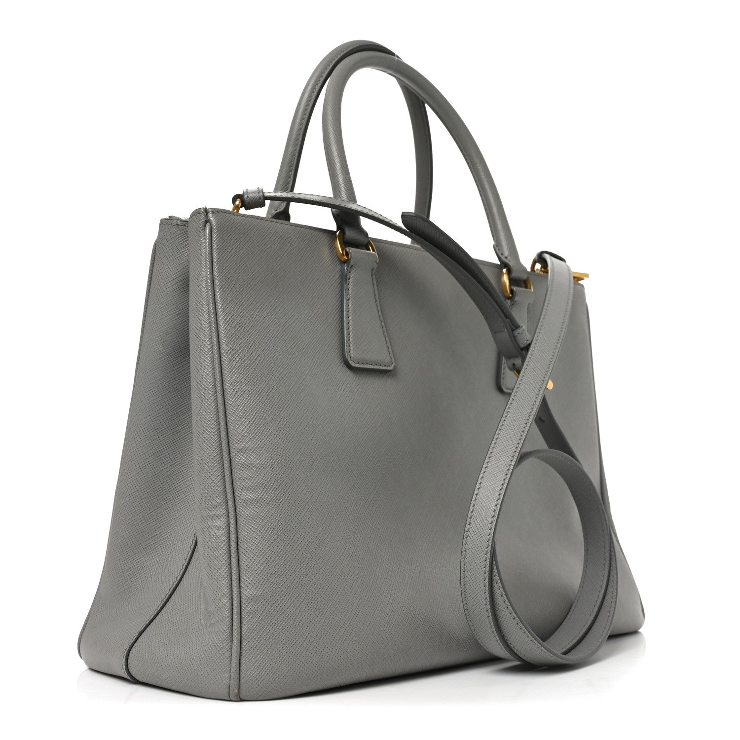 Saffiano Medium Galleria Double Zip Tote Marmo