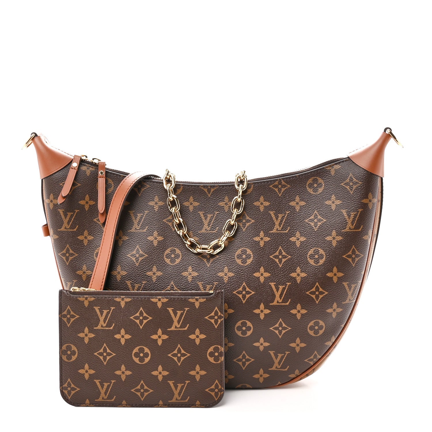 Reverse Monogram Loop Hobo