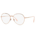 Burberry Eyeglasses Aviator Full Rim, Rose Gold Frame and Clear Demo Lenses Lens BE13661337