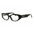 Versace Eyeglasses Oval Full Rim, Black Frame and Clear Demo Lenses Lens VE3369FGB1