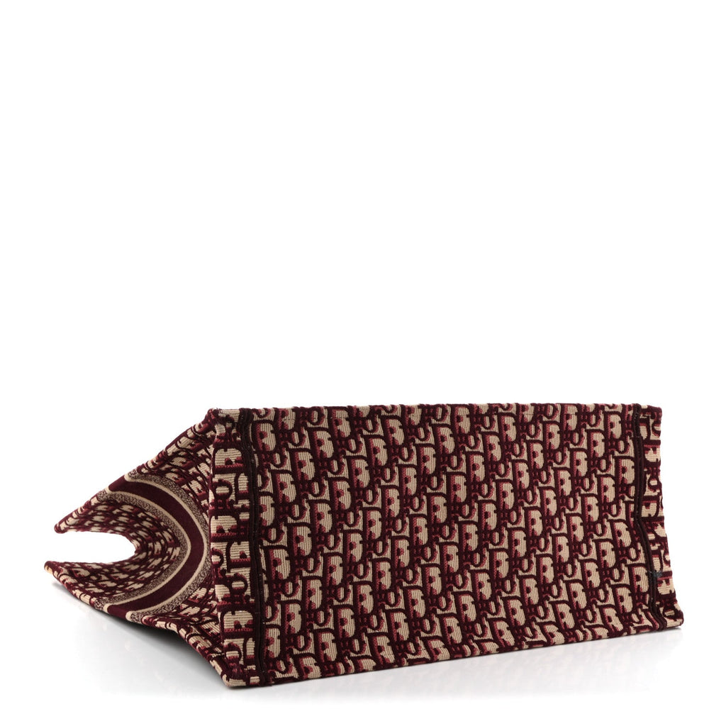 Oblique Large Book Tote Burgundy Multicolor