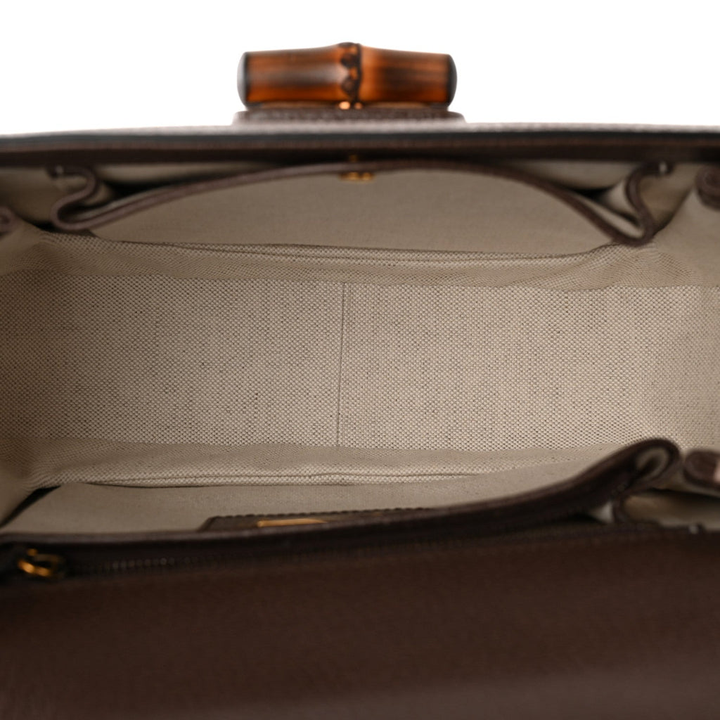 Canvas Calfskin 100 Centennial Music Medium Bamboo 1947 Top Handle Bag Multicolor