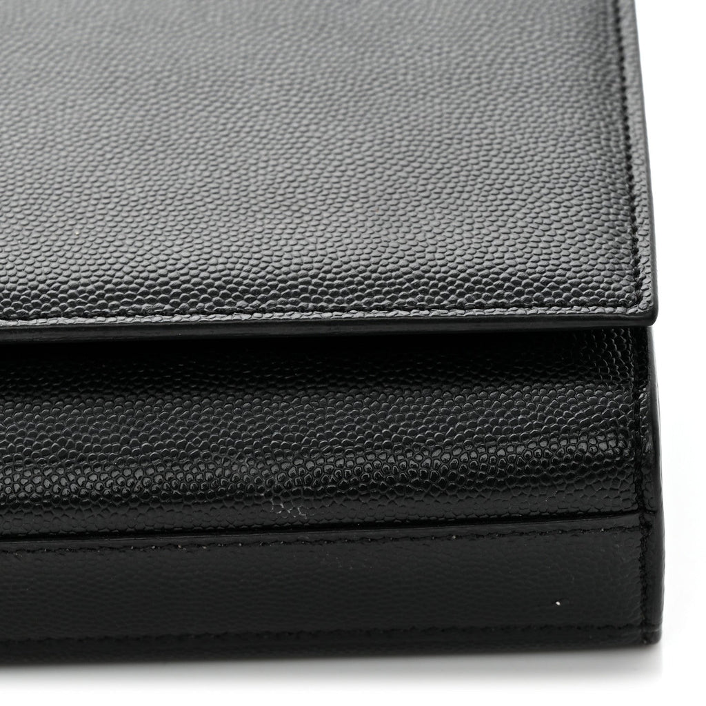 Grain De Poudre Monogram Cassandre Clutch Black