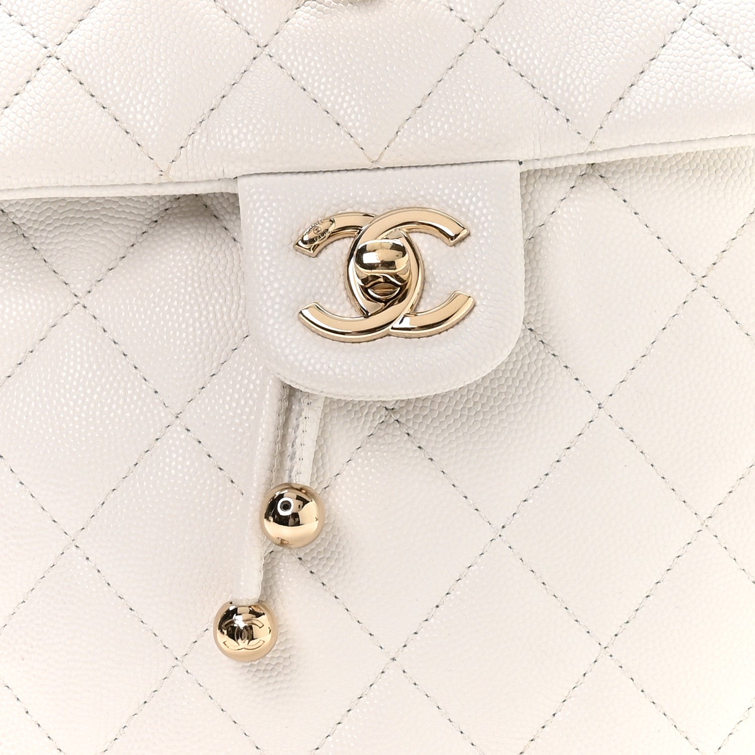 Caviar Quilted Mini Urban Spirit Backpack White White