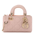Lambskin Cannage Micro Lady D-Joy Rose Poudre