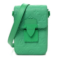 Taurillon Monogram S Lock Wearable Wallet Minty Green