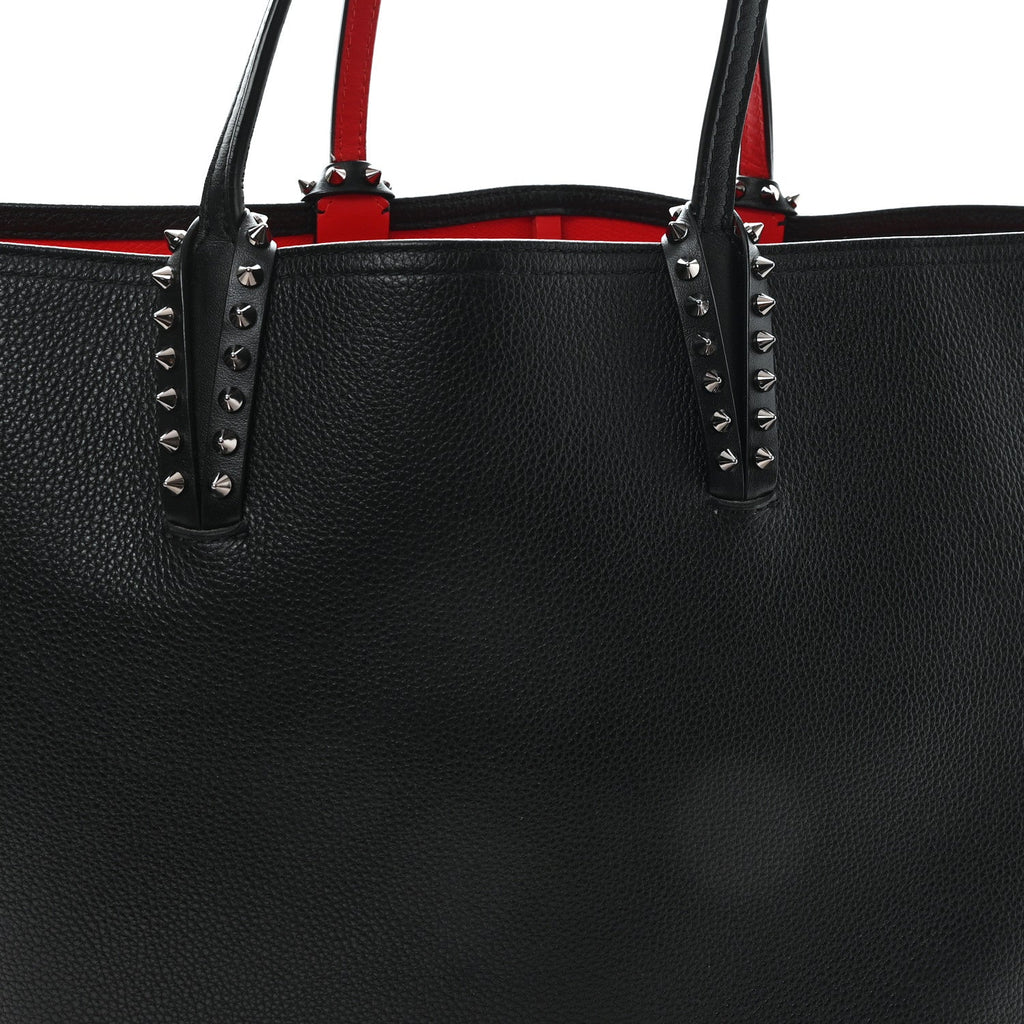 Calfskin Spikes East West Cabata Tote Black