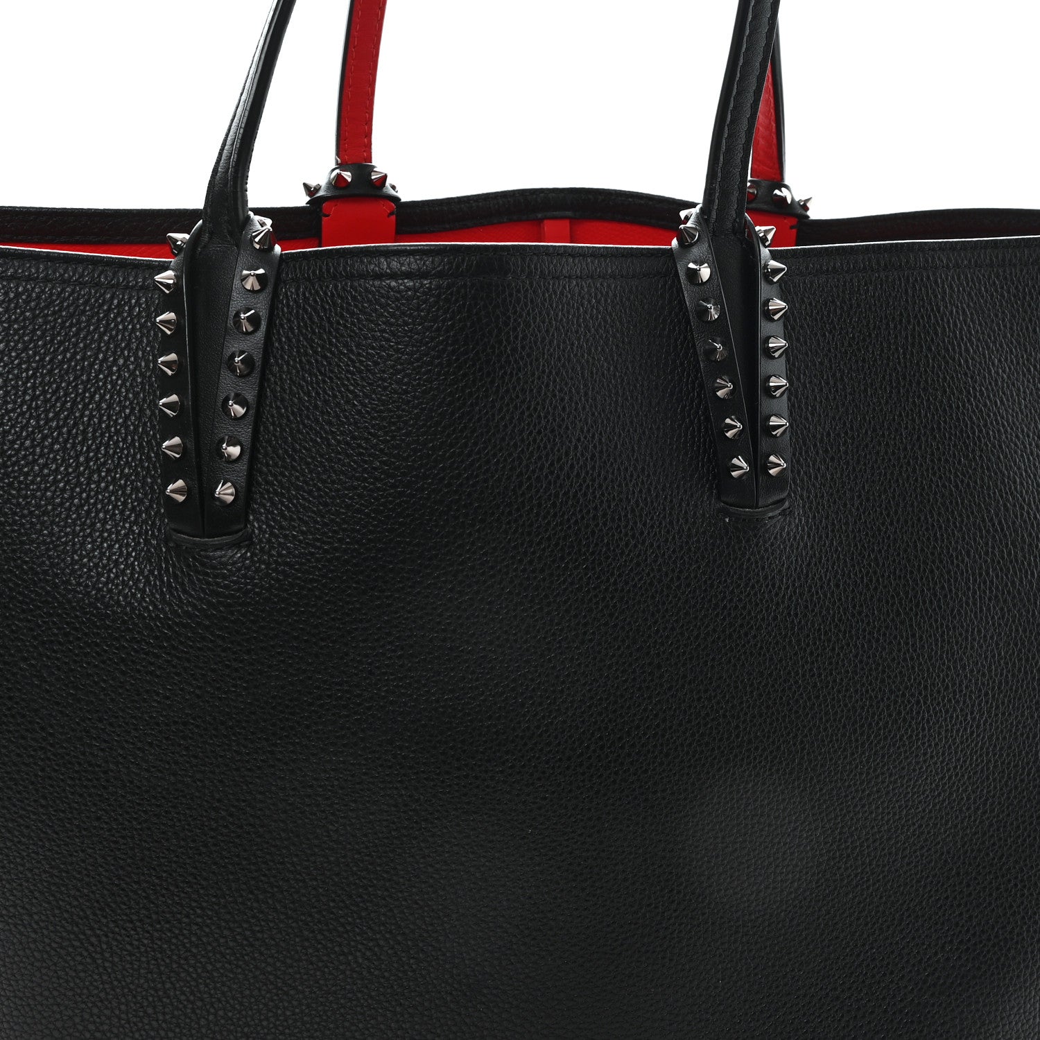 Calfskin Spikes East West Cabata Tote Black