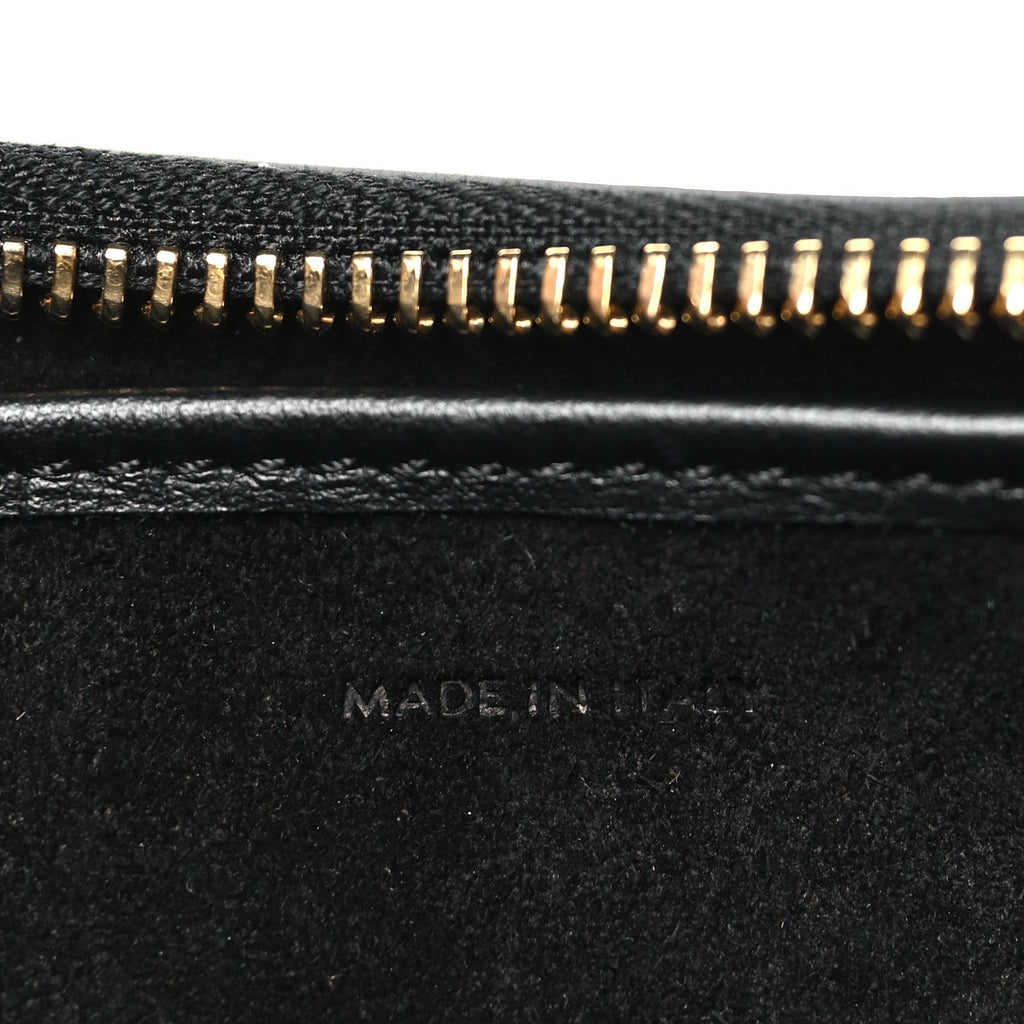 Smooth Calfskin Medium Strap Ava Triomphe Shoulder Bag Black