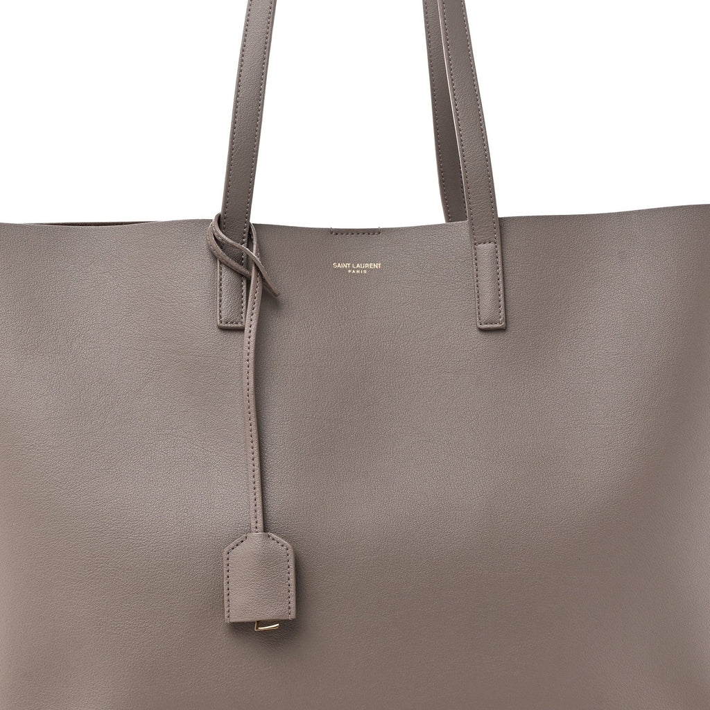 Calfskin Large Shopping Tote Oyster Gray
