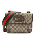 GG Supreme Monogram Web Small Neo Vintage Double Flap Messenger Bag Beige New Acero