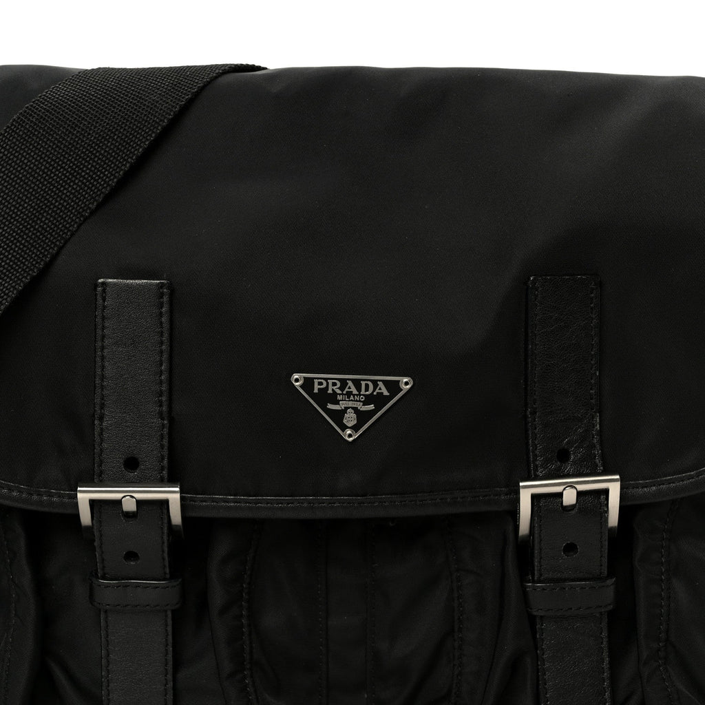 Tessuto Nylon Messenger Bag Black