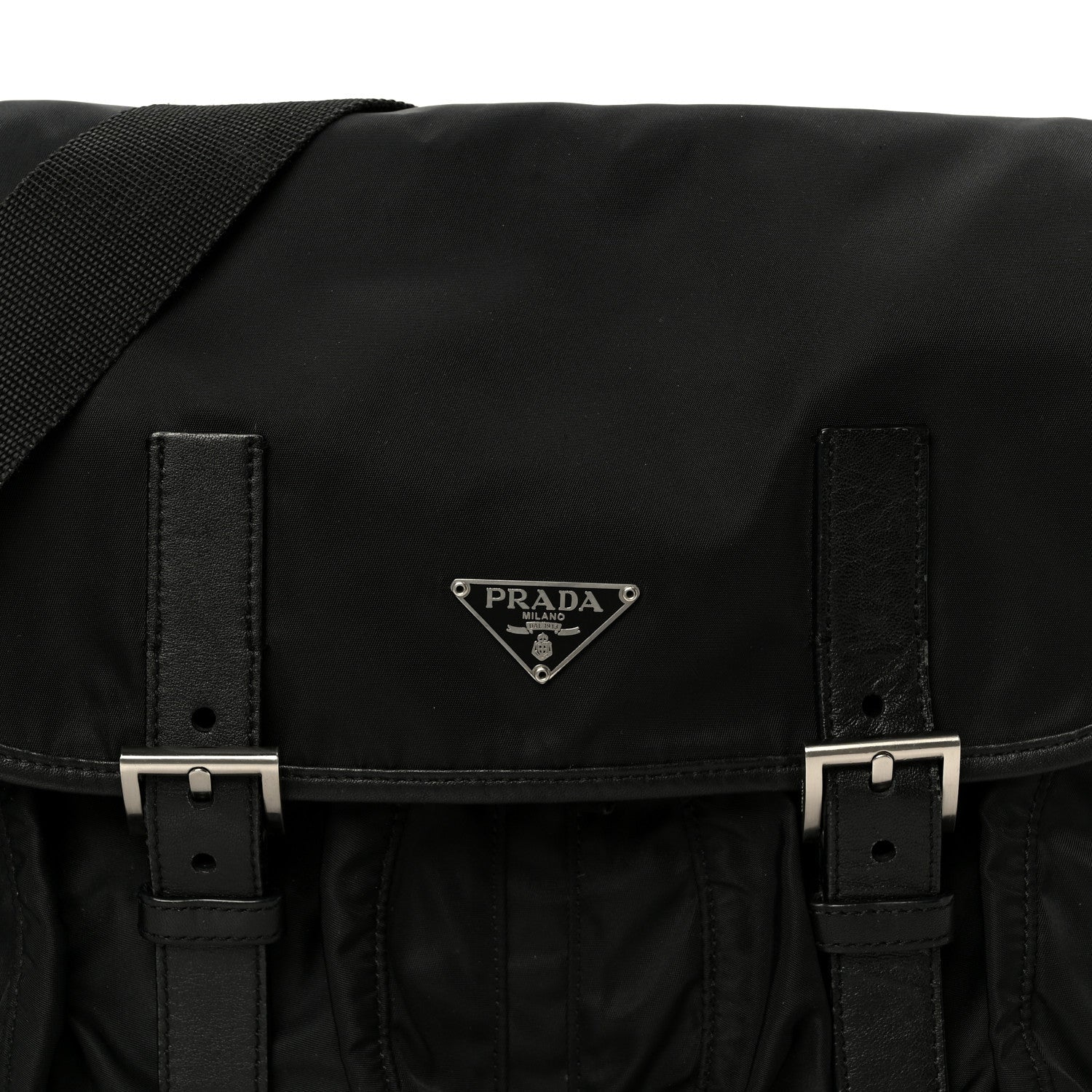 Tessuto Nylon Messenger Bag Black