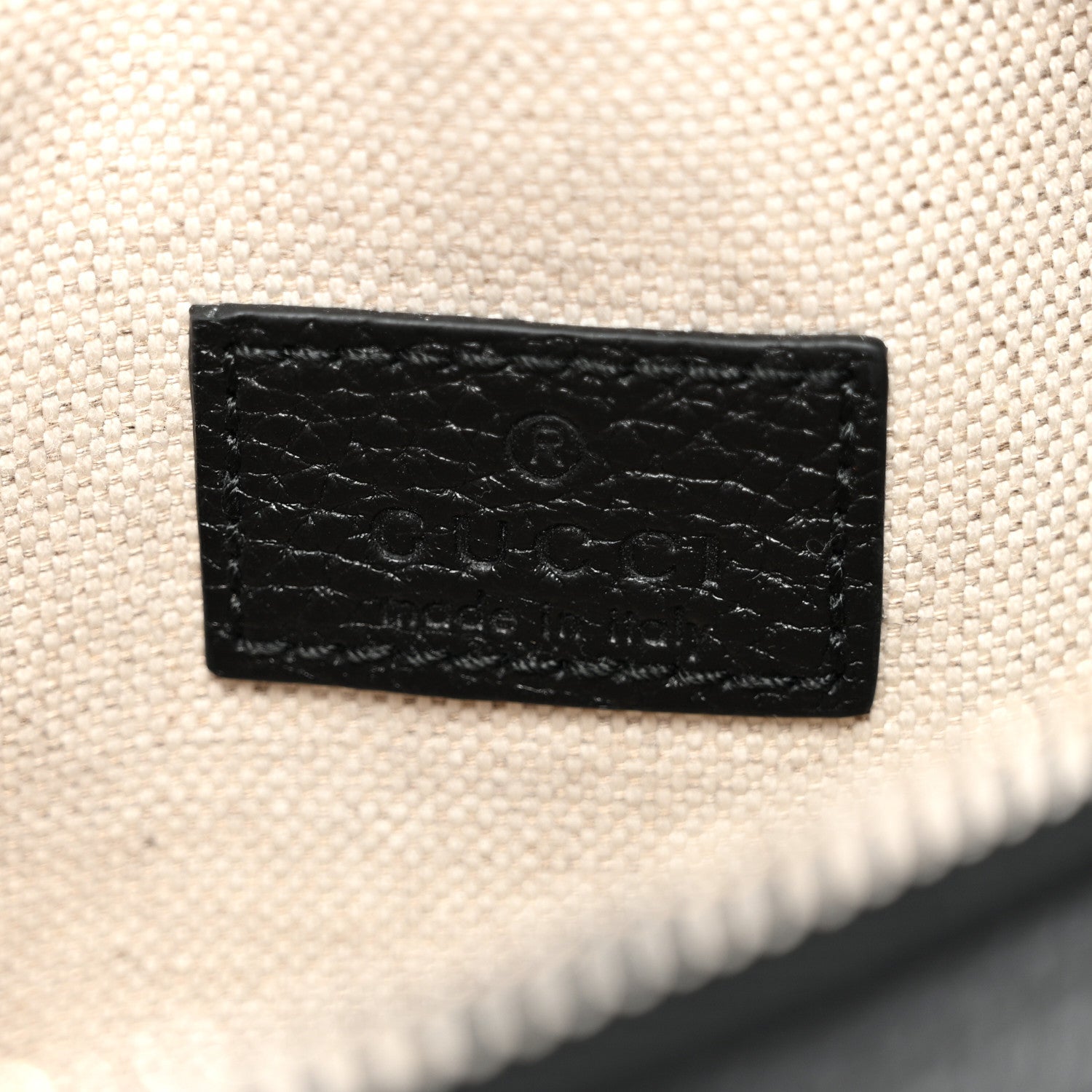 Piuma Calfskin Jumbo GG Embossed Small Belt Bag Black