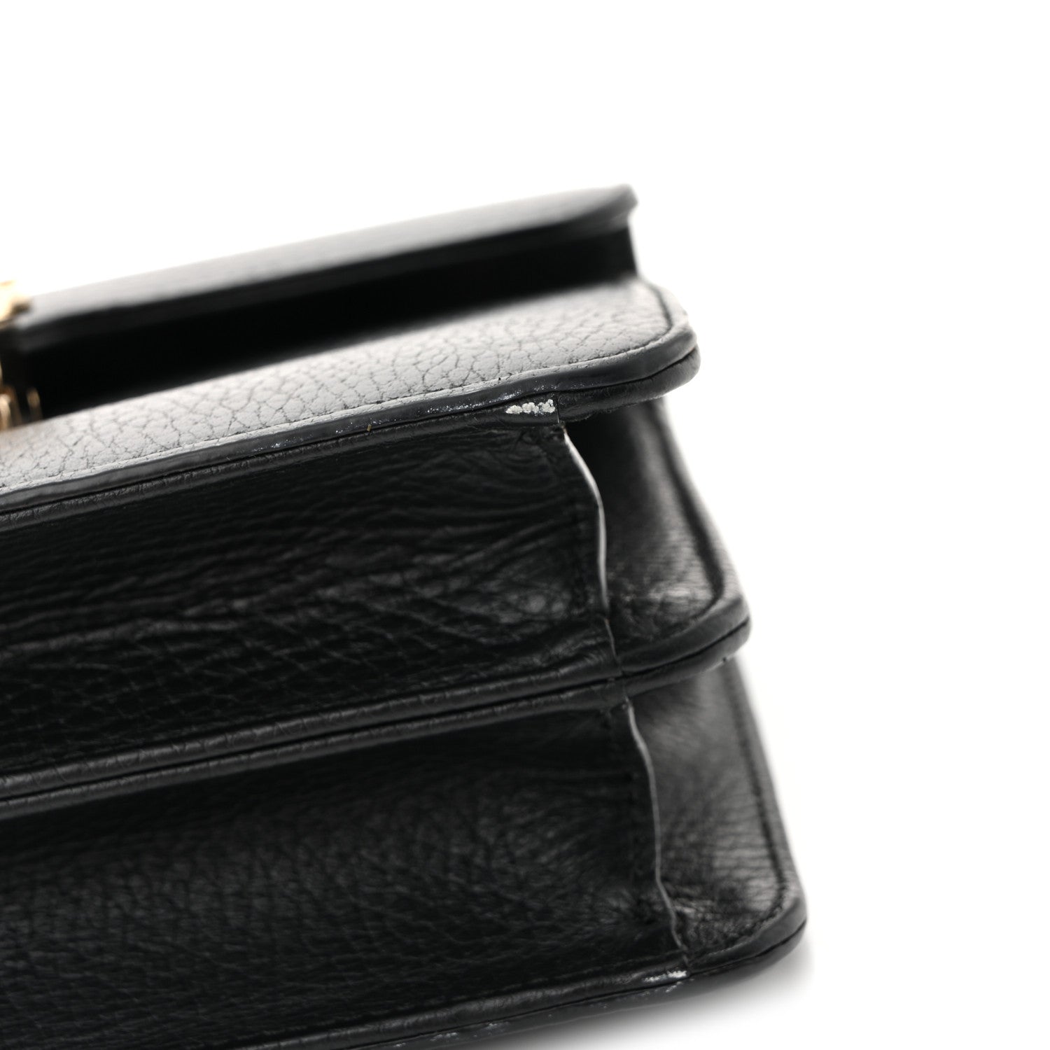 Dollar Calfskin Small Interlocking G Shoulder Bag Black
