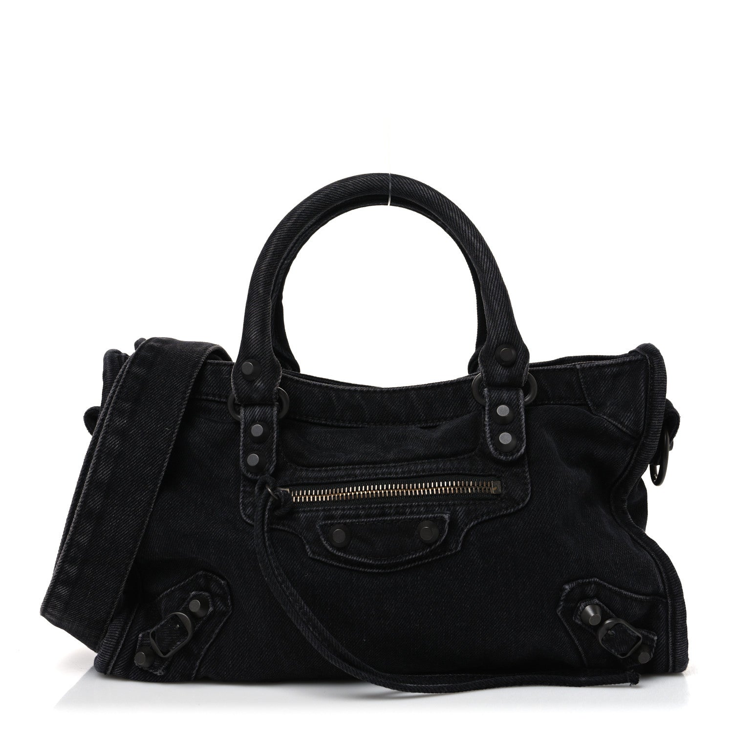 Washed Denim Classic Hardware Small Le City Black