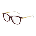 Bottega Veneta Eyeglasses Square Full Rim, Havana/Gold Frame and Clear Demo Lenses Lens BV1074OA002