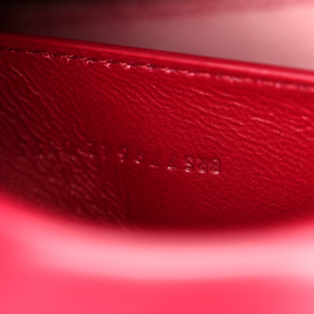 Box Calfskin Mini Voltaire Shoulder Bag Burgundy