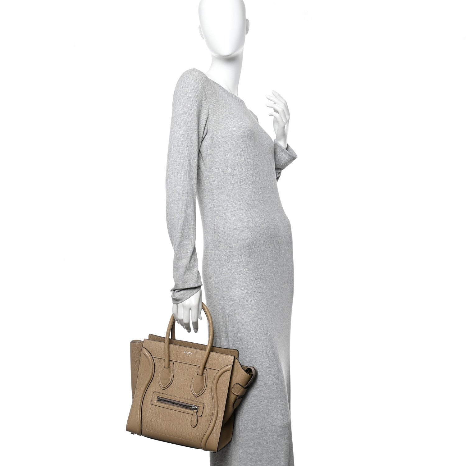 Drummed Calfskin Micro Luggage Dune