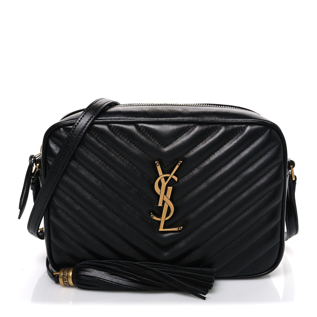 Calfskin Matelasse Monogram Lou Camera Bag Black
