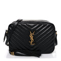 Calfskin Matelasse Monogram Lou Camera Bag Black