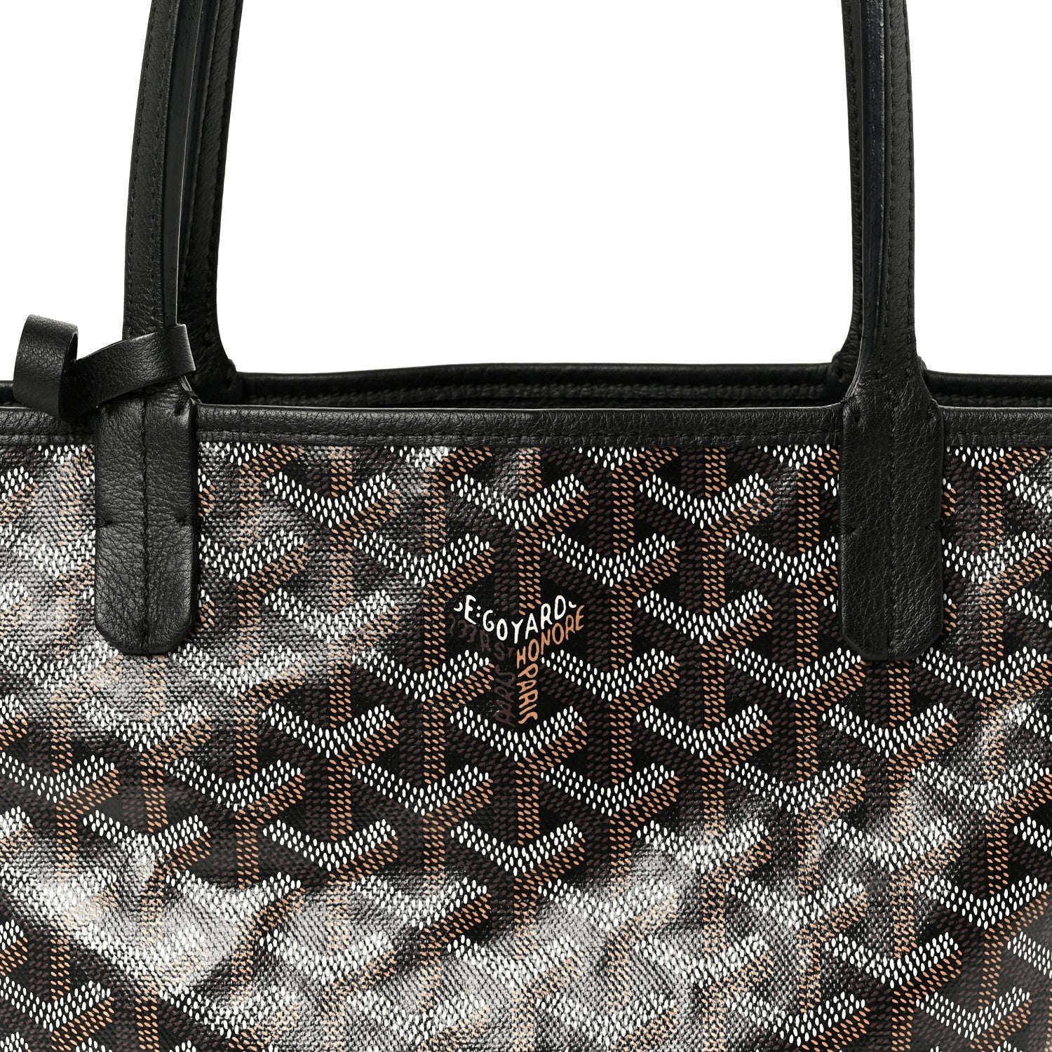 Goyardine Reversible Mini Anjou Black