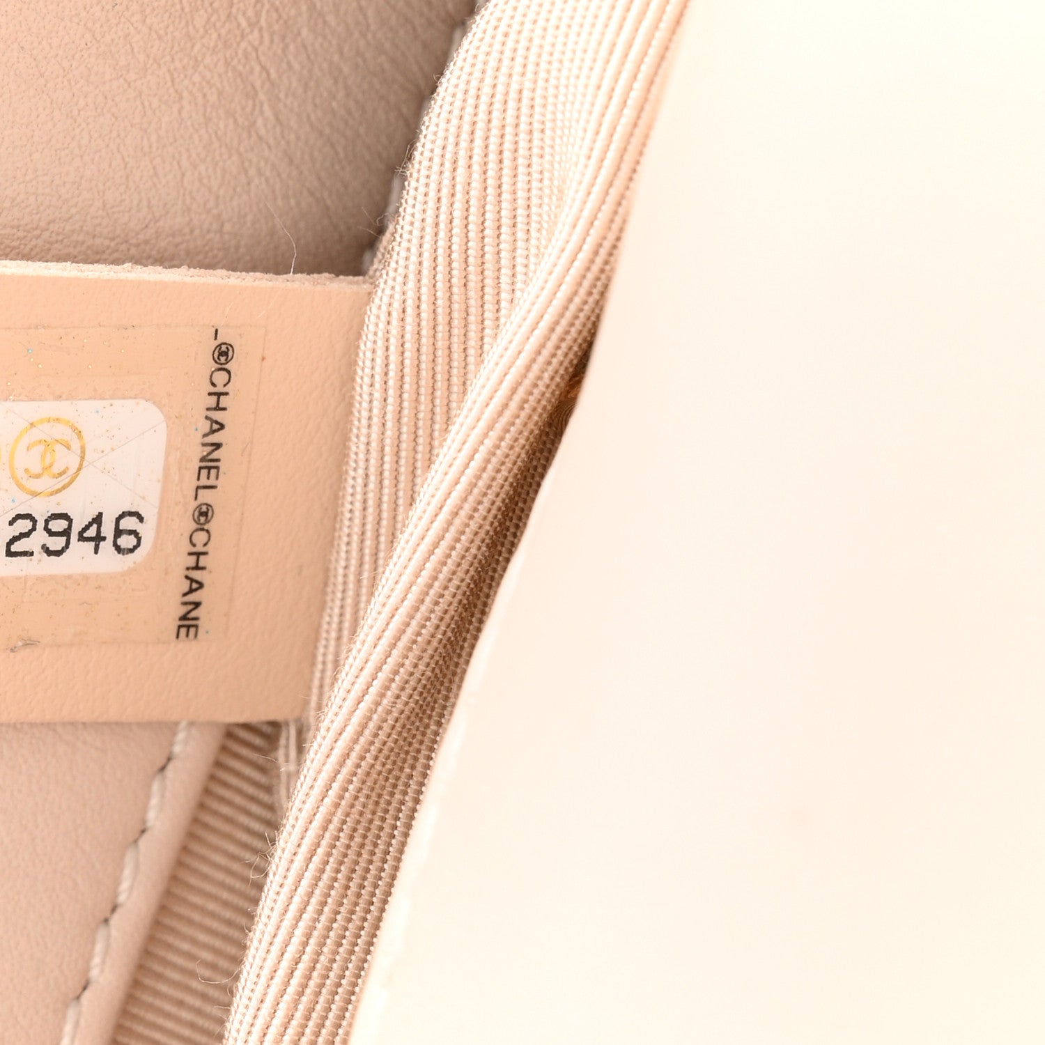 Calfskin Stitched Medium Covered CC Flap Bag Beige
