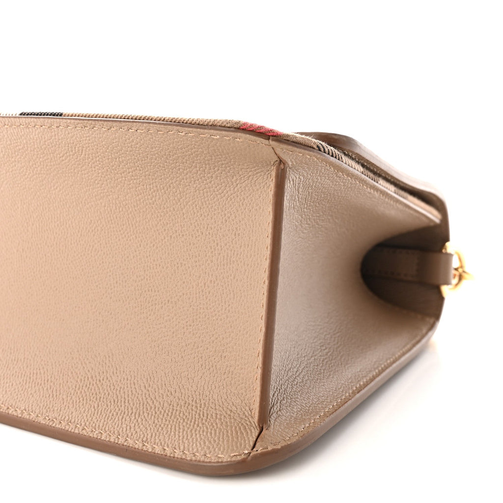 Derby Calfskin House Check Mackford Crossbody Bag Camel