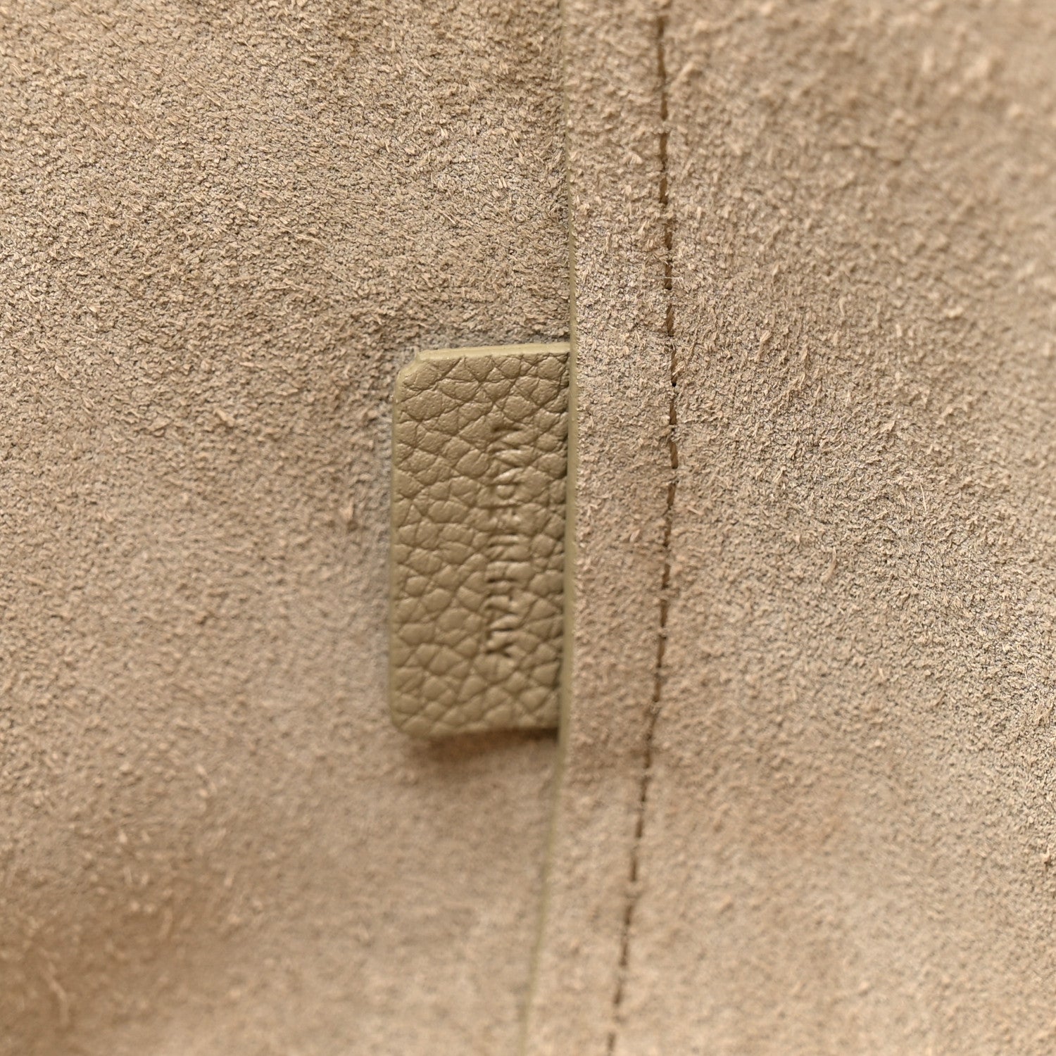Grained Calfskin Triomphe Mini Cabas Anais Modern Taupe