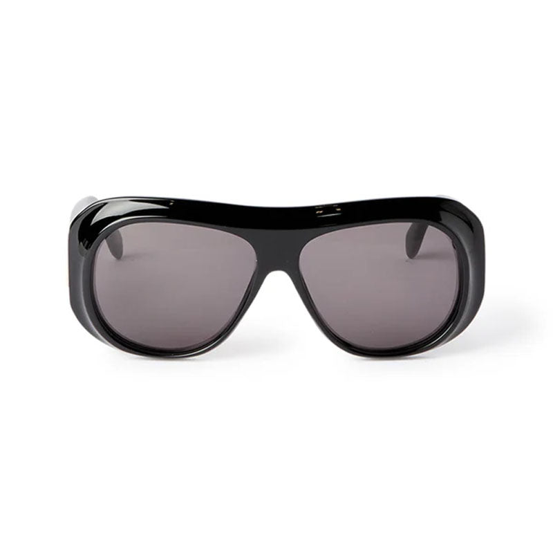 Palm Angels Sunglasses Aviator Full Rim, White Frame and Dark Grey Lens PERI103ELFIN0107
