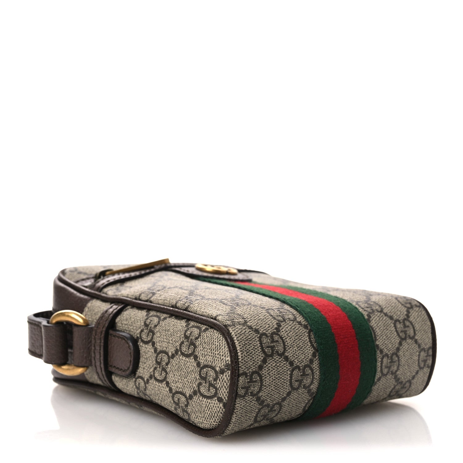 GG Supreme Monogram Web Mini Ophidia Messenger Brown