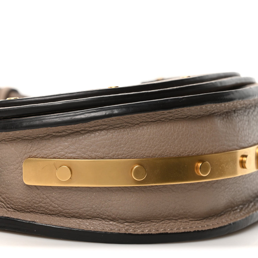 Calfskin Small Nile Bracelet Minaudiere Bag Motty Grey