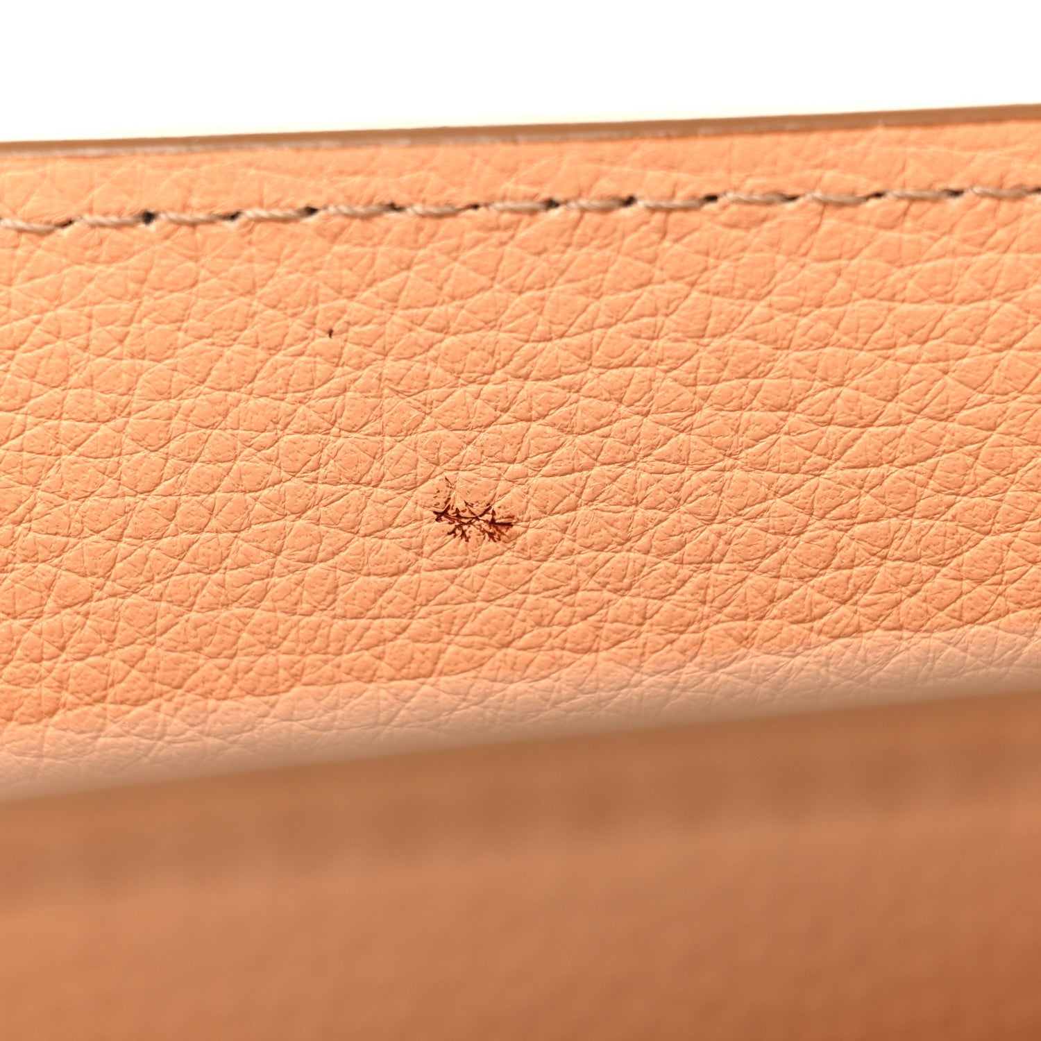 Grained Calfskin Mini Horizon Satchel Beige