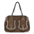 Calfskin B Bag Brown Grey